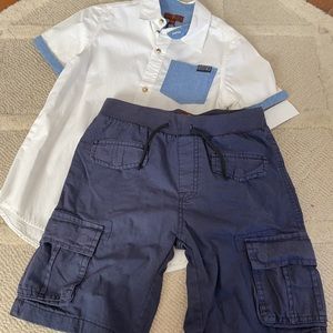 NWT 7 For All ManKind boys shirt AND shorts
